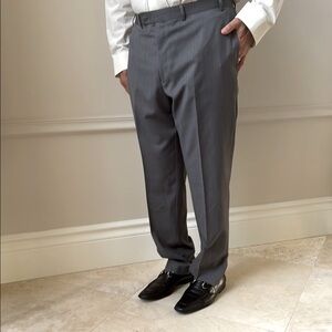 Gray Pinstripe Dress Pants